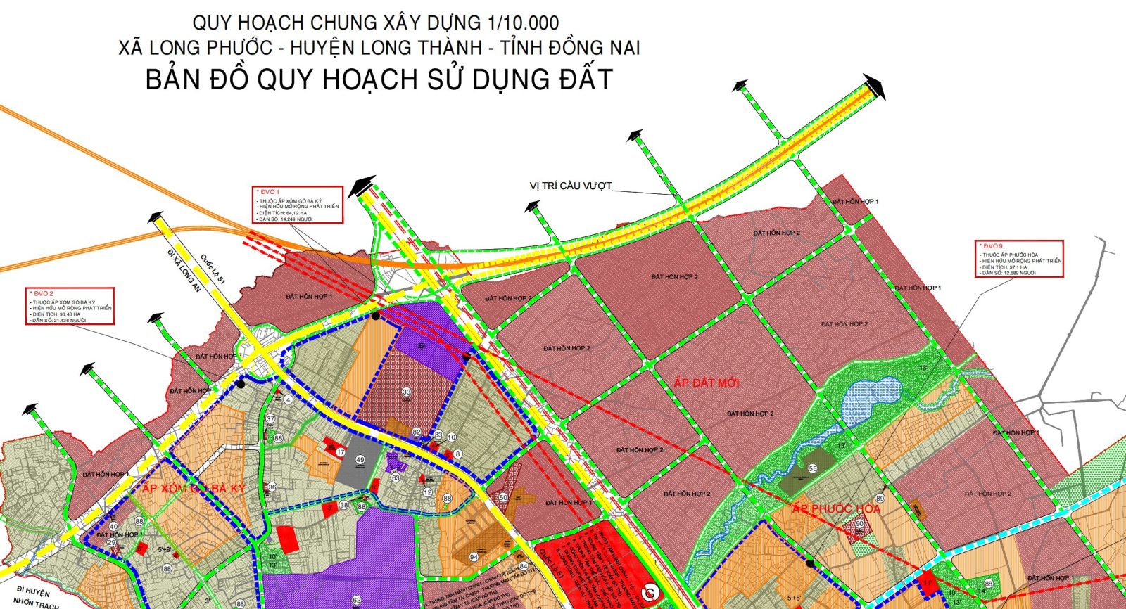 Quy hoạch chung xây dựng xã Long Phước - vị trí ngay cổng Tây sân bay Long Thành